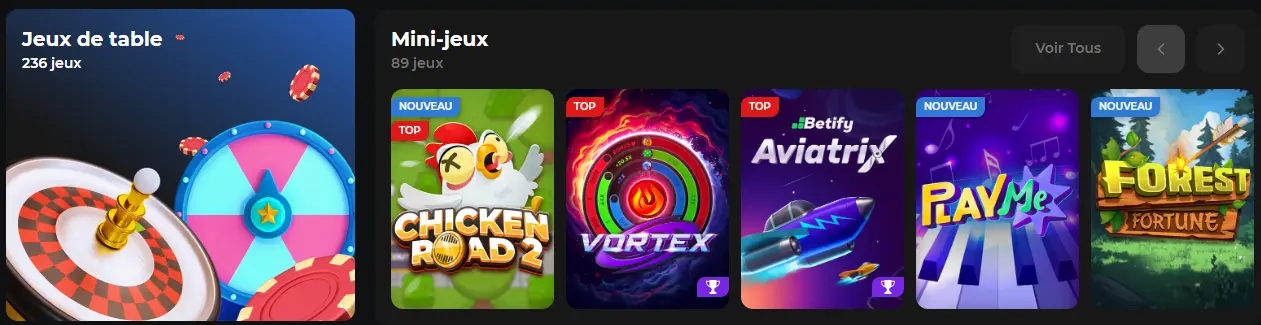 jeux de casino populaires Betify Casino