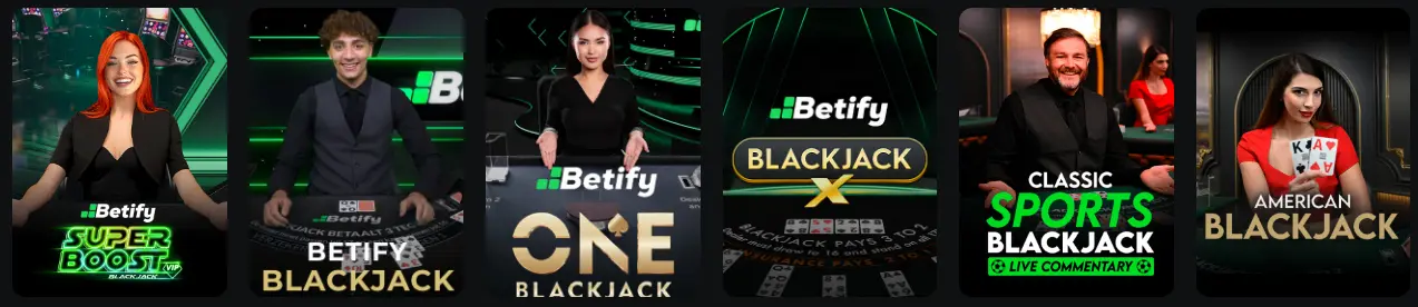 blackajck au Betify Casino