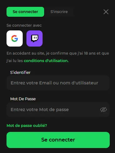 Connexion des membres au Betify Casino